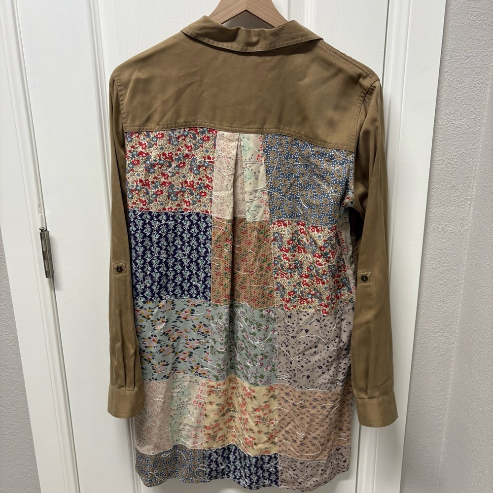 John Mark Patchwork Embroidered Back Button Down … - image 3